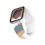 Silicone Printed Face Band for Apple Watch 42 / 44 / 45 mm - White / Gray / Olive