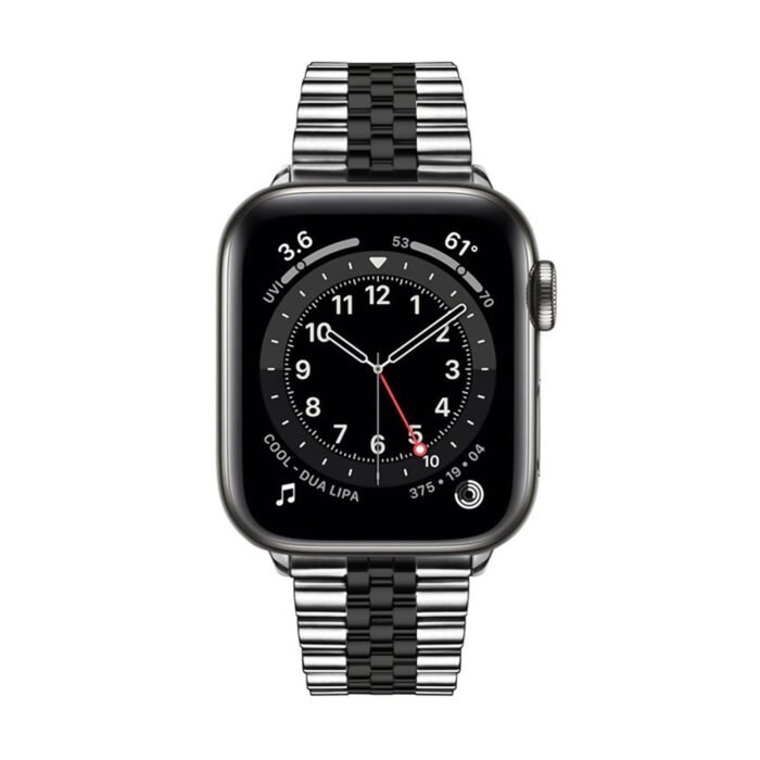 Apple Watch Band Strap President Jubilee Band 42/44/45MM Sliver in Black - Image 2