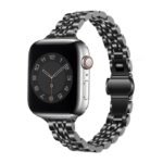 Stainless Steel Slim Wrist Barcelet for Apple Watch 42 / 44 / 45 mm - Black