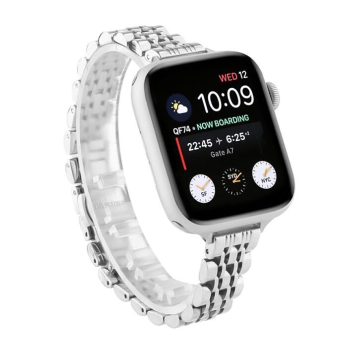 Stainless Steel Slim Wrist Barcelet for Apple Watch 42 / 44 / 45 mm - Silver - Image 3