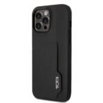 IPHONE 14 PRO MAX - LEATHER Black WITH VERTICAL CARD SLOT- TUMI Black