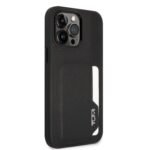 IPHONE 14 PRO MAX - LEATHER Black WITH VERTICAL CARD SLOT- TUMI Black - Image 2