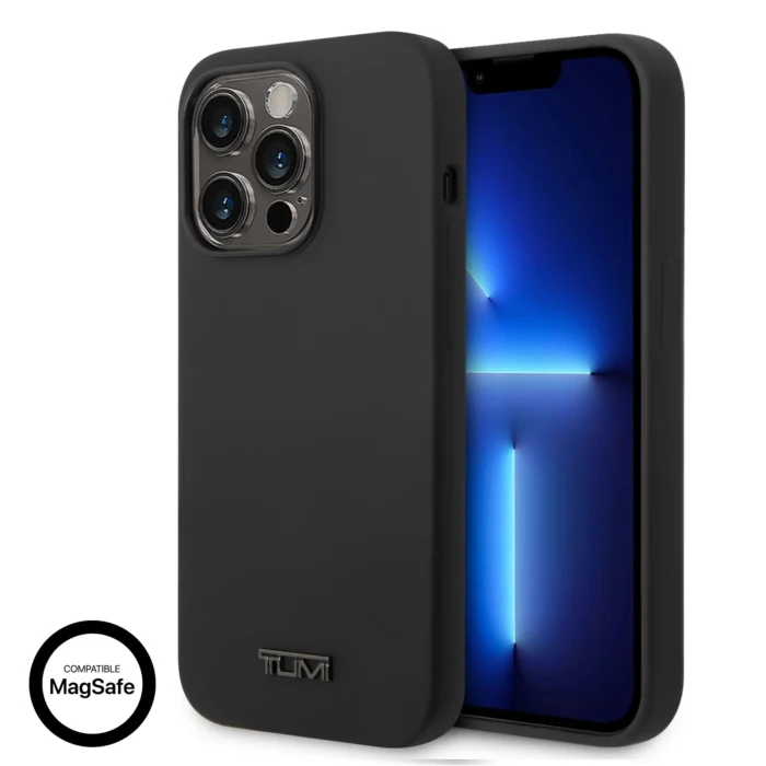 TUHMP14XSK_0_1800x1800.webp Tumi HC MagSafe Liquid Silicone Case For iPhone 14 Pro Max & iPhone 15 Pro Max- Black - Image 1