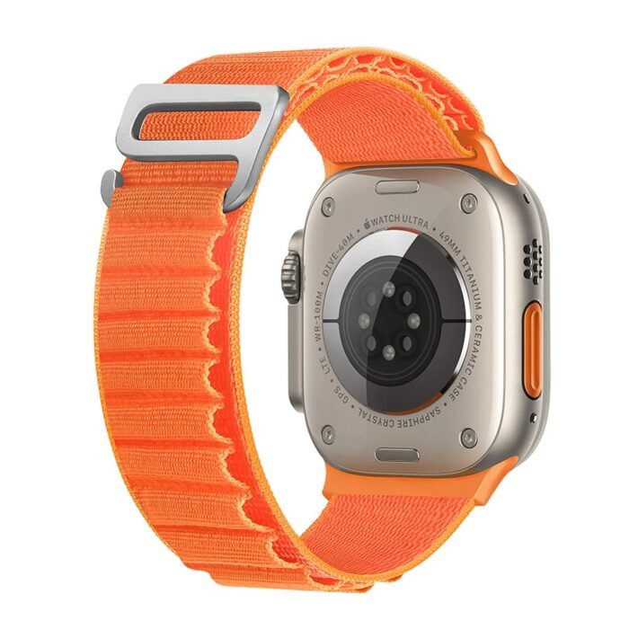 Alpine Loop Strap for Apple Watch 42/44/45/49mm - Orange - Image 4