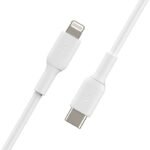 Belkin BoostCharge USB-C to Lightning Cable (1m  3.3ft, White) - Image 2