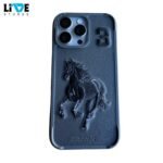 Santa Barbara Boris Series Horse Leather Case iPhone 16 Pro Max - Black - Image 2