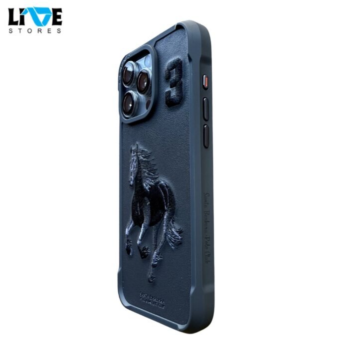 Santa Barbara Boris Series Horse Leather Case iPhone 16 Pro Max - Black - Image 6