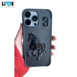 Santa Barbara Boris Series Horse Leather Case iPhone 16 Pro Max - Black - Image 7