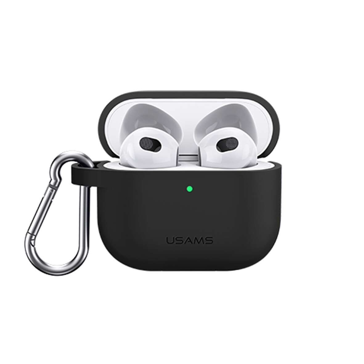 Usams-Silicone-Protective-Cover-for-AirPods-3-Black-1181x1181-1.jpg Usams Silicone Protective Cover for AirPods 3 - Black - Image 1