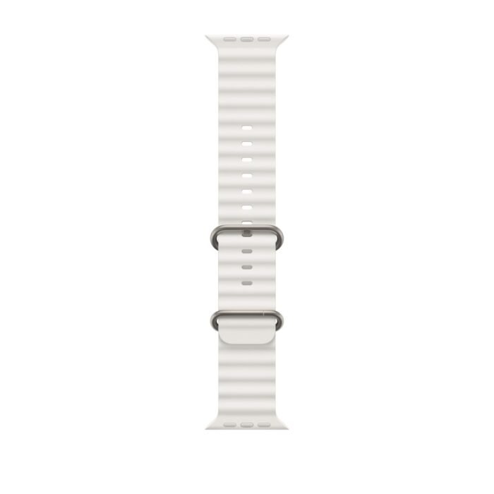 Ocean Silicone Strap for Apple Watch 42/44/45/49mm - White - Image 2
