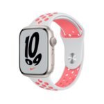 Nike Silicone Band for Apple Watch 42/44/45mm - White / Pink