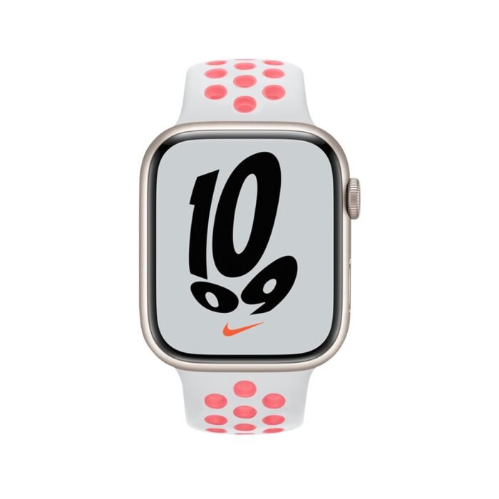 Nike Silicone Band for Apple Watch 42/44/45mm - White / Pink - Image 2