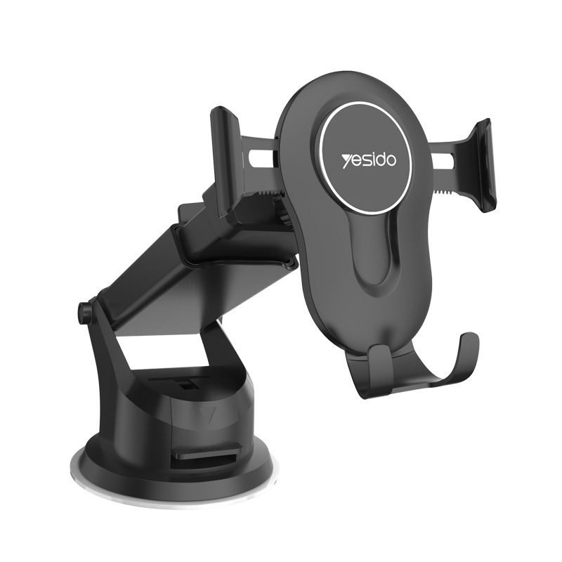 Yesido-C44-360-Degree-Rotation-Automatic-Clip-Phone-Car-Holder-1.jpg Yesido C44 360 Degree Rotation Automatic Clip Phone Car Holder - Image 1