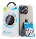 BlueO glass for iPhone 16 Pro/16 Pro Max, Camera lens Acrylic frame 3 pcs Clear (+installer) - Image 3