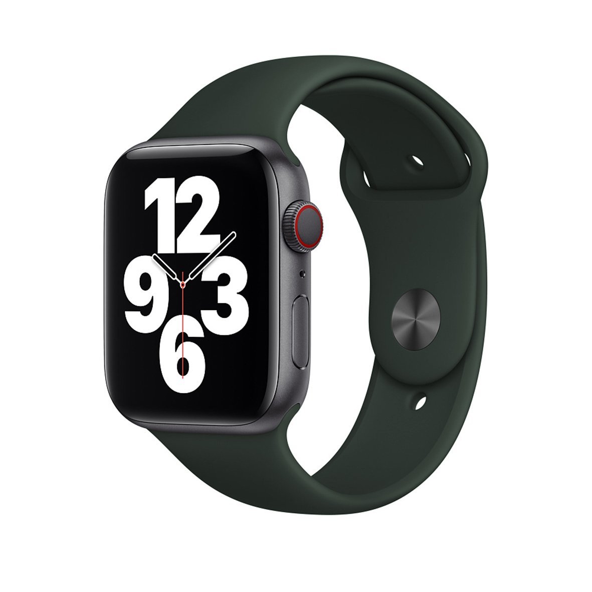 dark-green-2.jpg New Silicone Sport Band for Apple Watch 42/44/45mm - Dark Green - Image 1