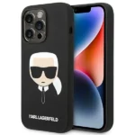 Karl Lagerfeld Silicone Karls Head Hard Case for iPhone 14 Pro Max &iPhone 15 Pro Max Black - Image 4