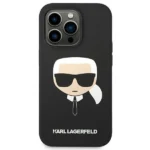 Karl Lagerfeld Silicone Karls Head Hard Case for iPhone 14 Pro Max &iPhone 15 Pro Max Black - Image 2