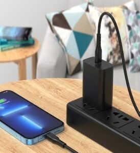 Hoco X82 Lightning Silky Anti-Winding Silicon 2.4A Fast Charging Cable 1M Black