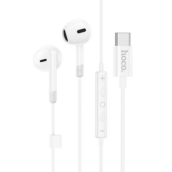 hoco-m109-type-c-earphone-wired-3.5mm-1.2m-white-7.jpg HOCO M109 TYPE-C Earphone Wired - 1.2M - White - Image 1