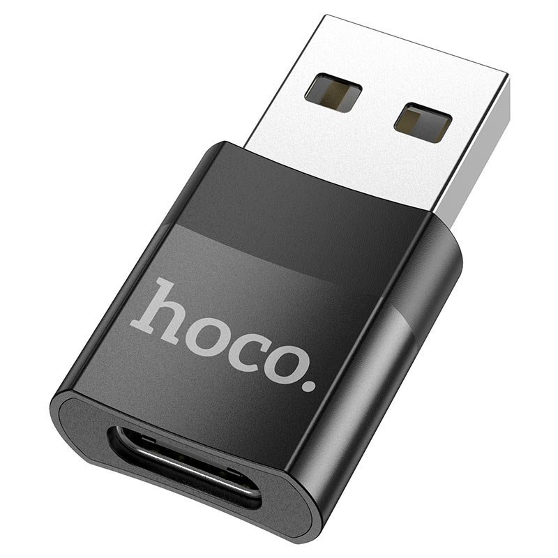 hoco-ua17-usb-male-to-type-c-female-usb2-adapter.jpg Adapter Hhoco UA17, (USB type C to USB 2.0 type A, USB type-A, USB type C, gray) - Image 1