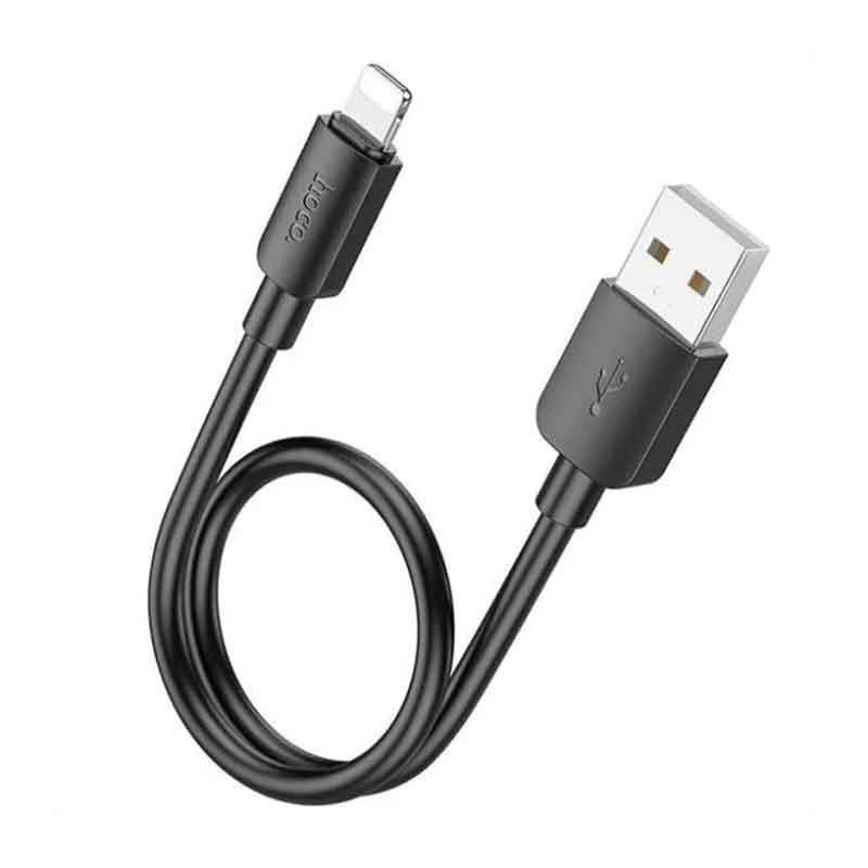 hoco-x96-usb-a-to-lighting-25-cm-2.4a-black-2.jpg HOCO X96 USB-A TO LIGHTING 25 CM 2.4A - BLACK - Image 1