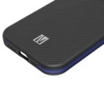 Levelo Ox Carbon Shock-Proof Edges Raised Bezel Case for iPhone 15 Pro Series Blue - Image 3