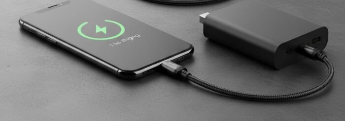 Hoco X89 Nylon Data Cable 20W Type-C to Lightning - Black - Image 4