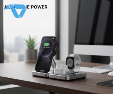 Powerology Qi2-15W Magsafe -Device Charging Stand - Black - الصورة 3