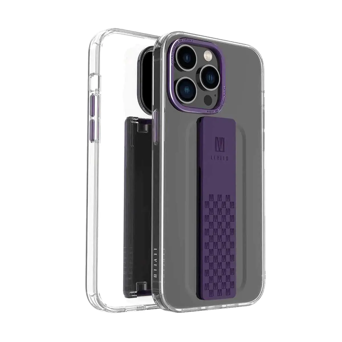 Levelo with Extra Grip Bumper Protection iPhone 14 Pro Max Compatibility - Purple - Image 1