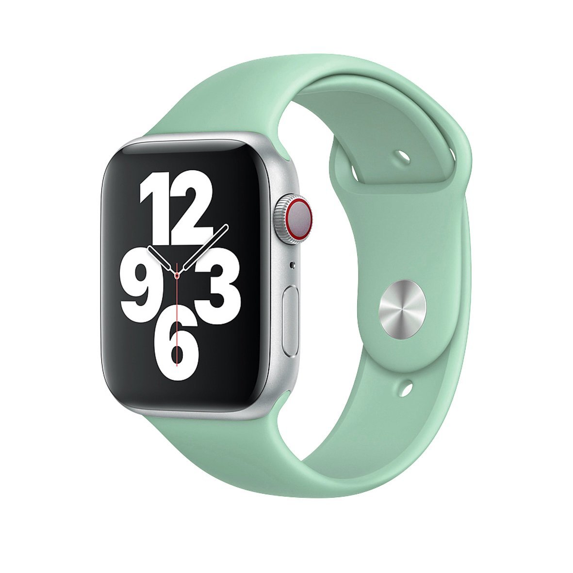 light-Green-2-16487.jpg New Silicone Sport Band for Apple Watch 42/44/45mm - Light Green - Image 1