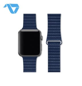 ⁦Apple Leather Loop  42/44/45 mm - Blue⁩ - الصورة ⁦3⁩