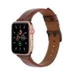 New Pattern Leather Band for Apple Watch 44/45mm - Brown