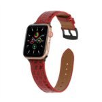 New Pattern Leather Band for Apple Watch 44/45mm - Red - Image 3