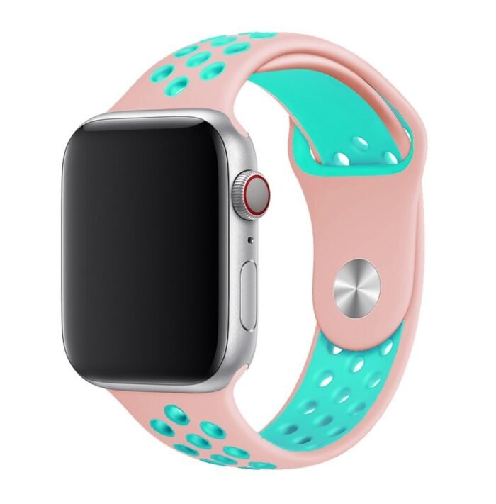 nike-sport-band-apple-watch-rose-green.jpg Apple Watch Nike Band 42/44/45mm Pink/Green - Image 1