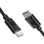 RAVPOWER RP-CB1016 USB-C to Lightning Charging Cable 1M - Black - Image 2