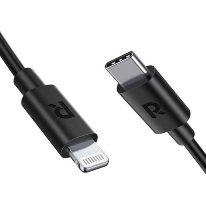 RAVPOWER RP-CB1016 USB-C to Lightning Charging Cable 1M - Black - Image 2