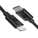 RAVPOWER RP-CB1016 USB-C to Lightning Charging Cable 1M - Black - Image 3