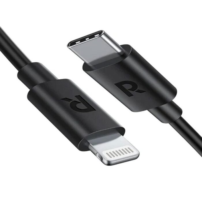 RAVPOWER RP-CB1016 USB-C to Lightning Charging Cable 1M - Black - Image 3