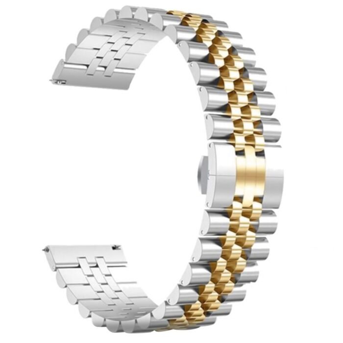 Metal Band Strap President Jubilee Band 22MM Sliver in Gold - Image 2