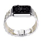 Apple Watch Stainless Steel Band  42/44/45 mm - Silver With Two Lines Gold - Image 5
