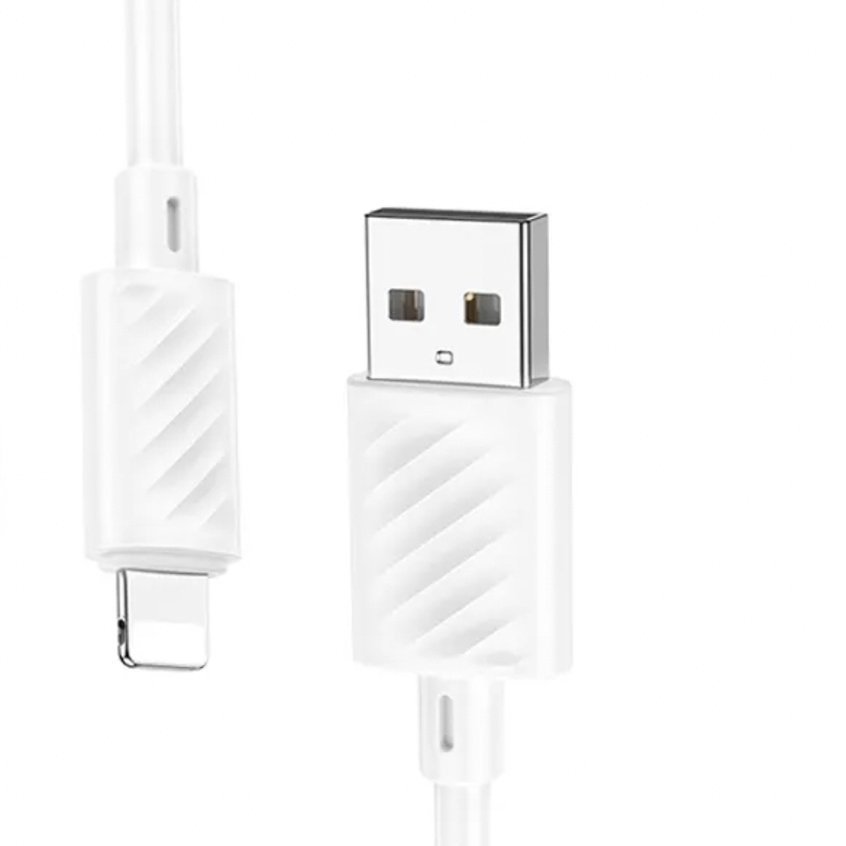 vn-11134207-23030-bimhhbadsyov43.jpeg HOCO X88 USB TO LIGHTNING CHARGING CABLE 2.4A 1M – WHITE - Image 1
