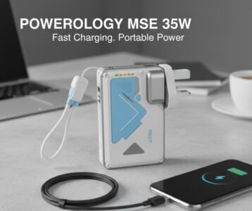 Powerology 10000mAh Wall Charger MagSafe Power Bank White 