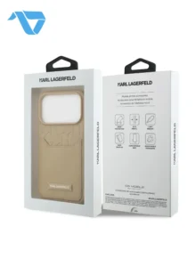 Karl Lagerfeld PU Grained Case with Card Holder For iPhone 17 Pro Max Brown - Image 7