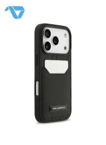 Karl Lagerfeld PU Grained Case with Card Holder For iPhone 17 Pro Max Black - Image 4