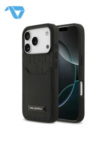 Karl Lagerfeld PU Grained Case with Card Holder For iPhone 17 Pro Max Black - Image 2