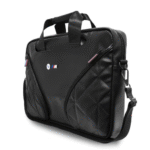 PU Leather M Collection Computer Bag 15” with Metal Logo – Black - Image 2