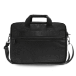 PU Leather M Collection Computer Bag 15” with Metal Logo – Black - Image 3