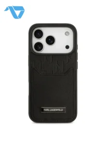 Karl Lagerfeld PU Grained Case with Card Holder For iPhone 17 Pro Max Black - Image 3