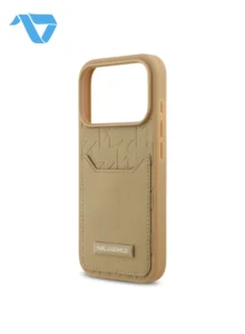 Karl Lagerfeld PU Grained Case with Card Holder For iPhone 17 Pro Max Brown - Image 6
