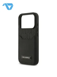 Karl Lagerfeld PU Grained Case with Card Holder For iPhone 17 Pro Max Black - Image 5
